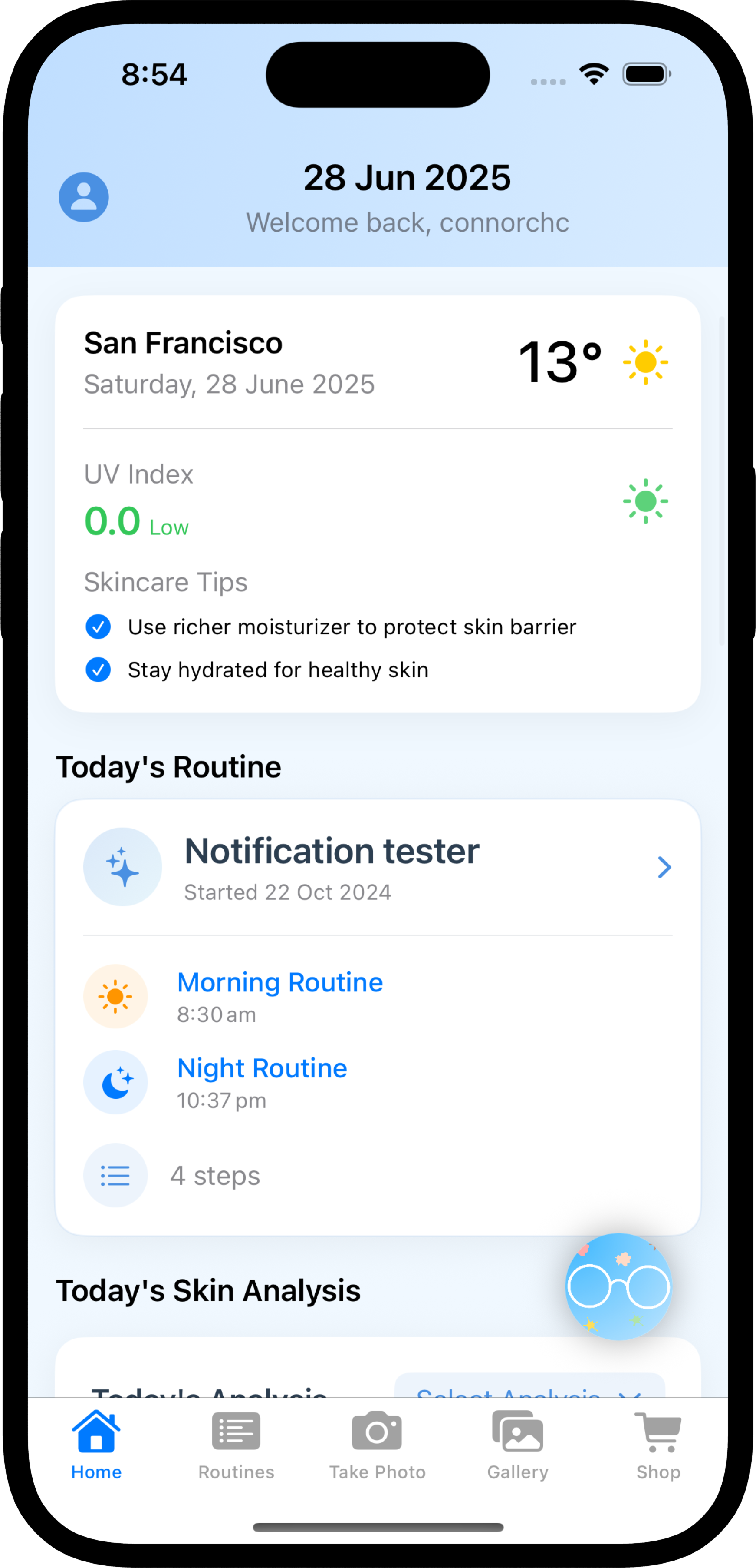 Clariti App - Home Dashboard